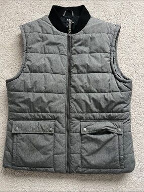 H&M Gray Quilted Sleeveless Puffer Vest